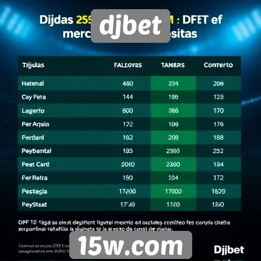 Comparação das taxas de pagamento do djbet com concorrentes
