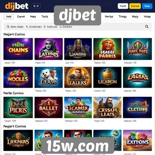 Variedade de jogos disponíveis no djbet